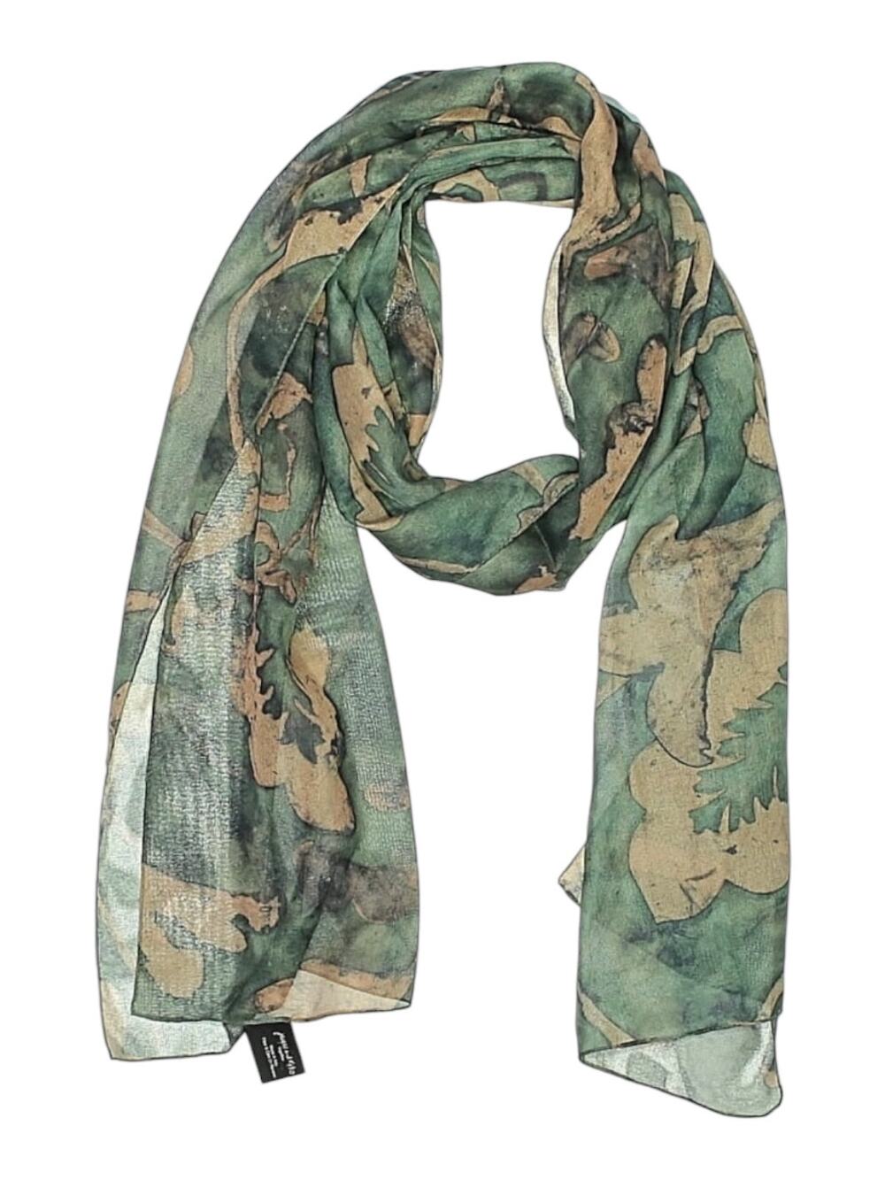 Jacque and KoKo Scarf Green Patterned Size OS